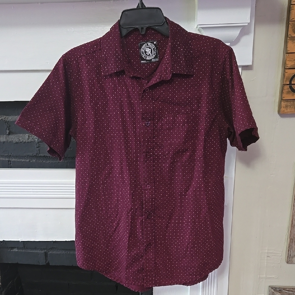 Street Rules Clothing Co Burgundy Short Sleeve Shirt